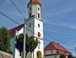 Janowice Wielkie, kościół Chrystusa Króla, od ulicy (Janowitz-Kirche-2)