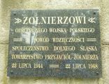 Pomnik Zwycięstwa Żołnierza Polskiego- tablica