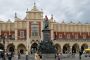 Adam Mickiewicz monument, Main Market square, Old Town, Krakow, Poland